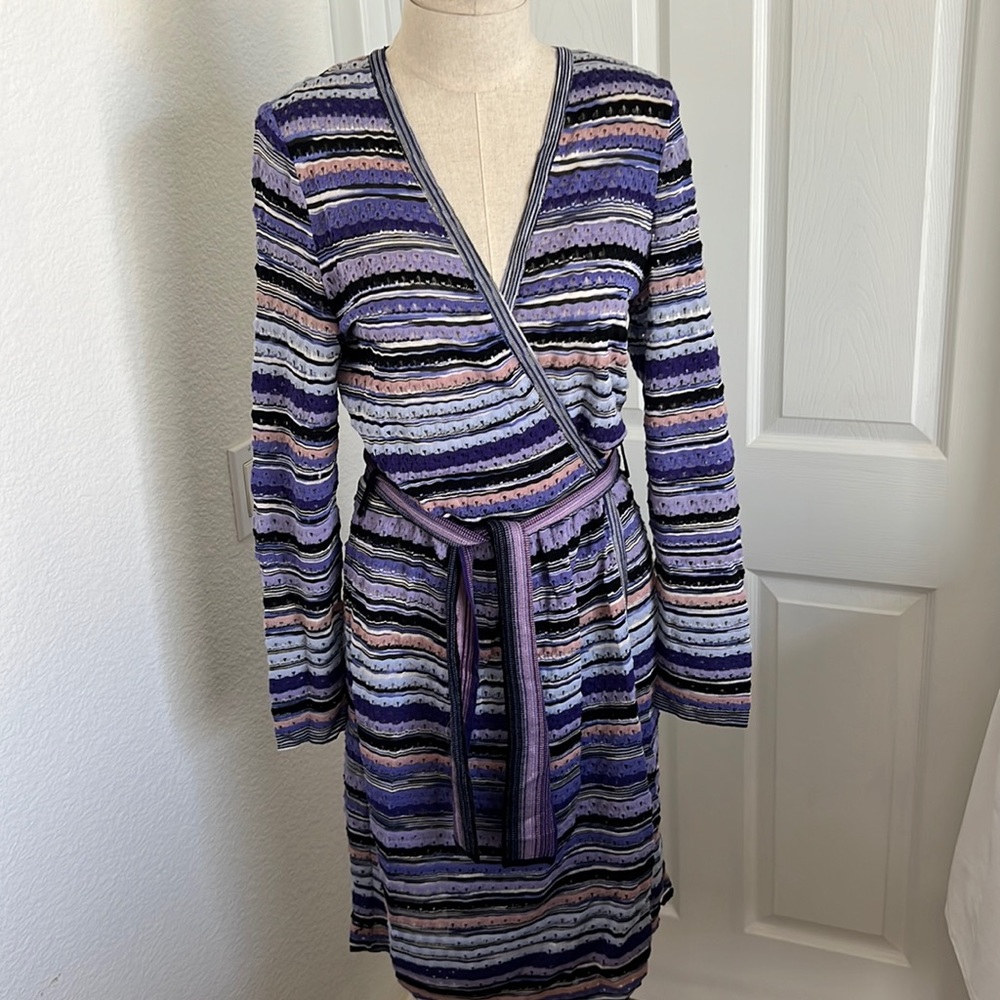 Missoni long sleeve wrap dress